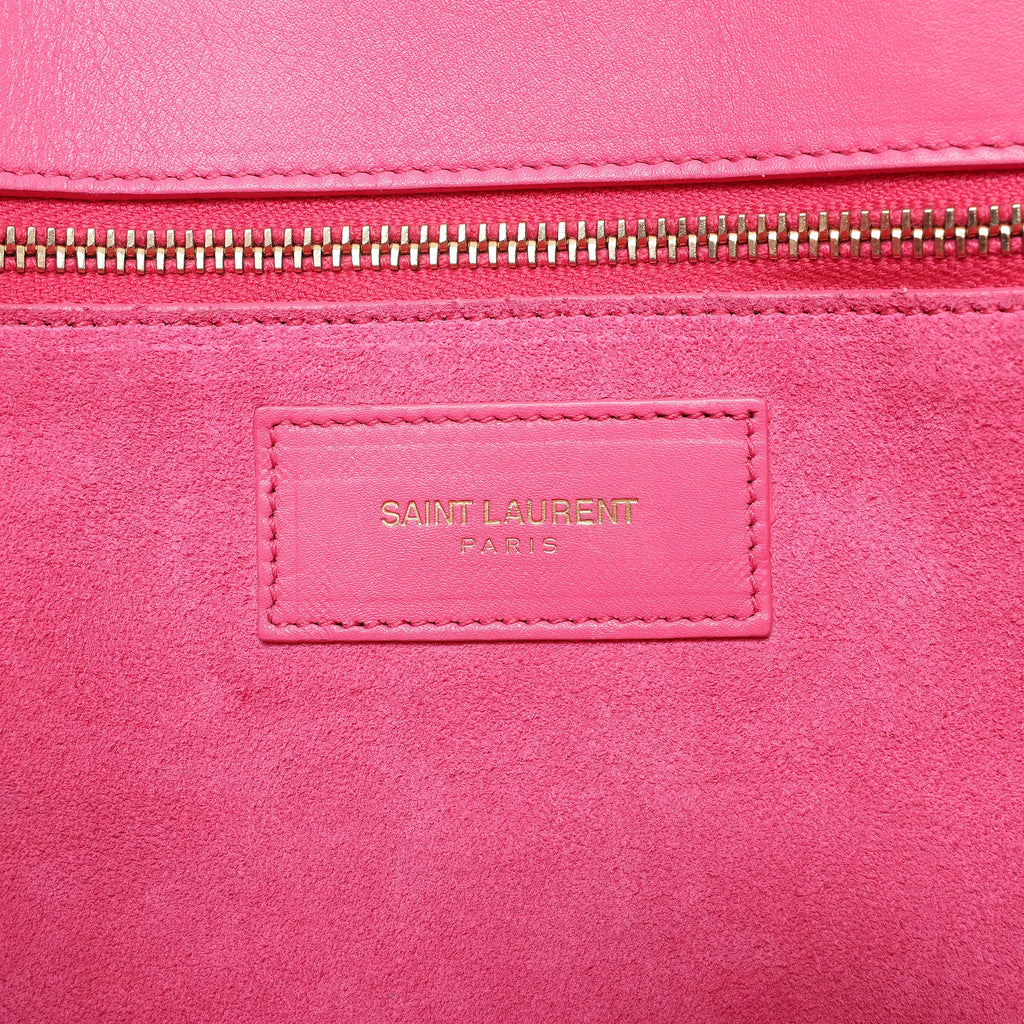 Saint Laurent Paris Sac de Jour Leather Handbag in Pink 324823