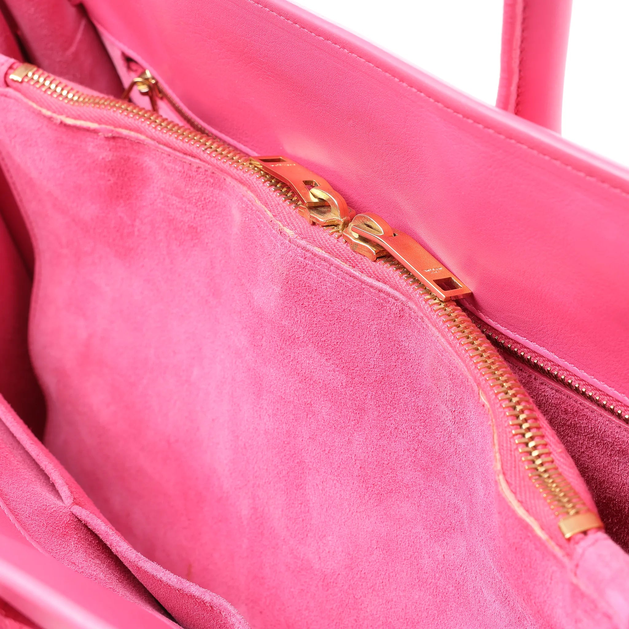 Saint Laurent Paris Sac de Jour Leather Handbag in Pink 324823