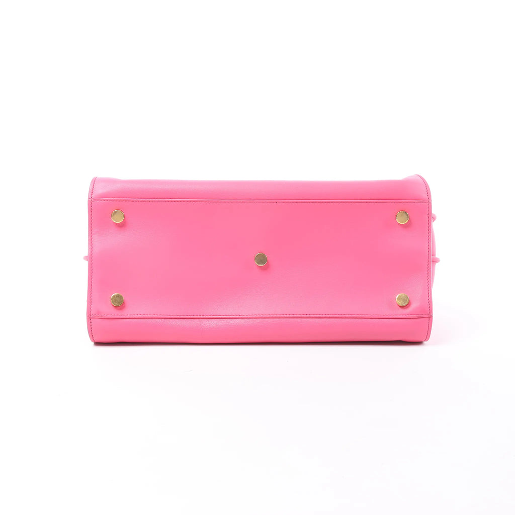 Saint Laurent Paris Sac de Jour Leather Handbag in Pink 324823