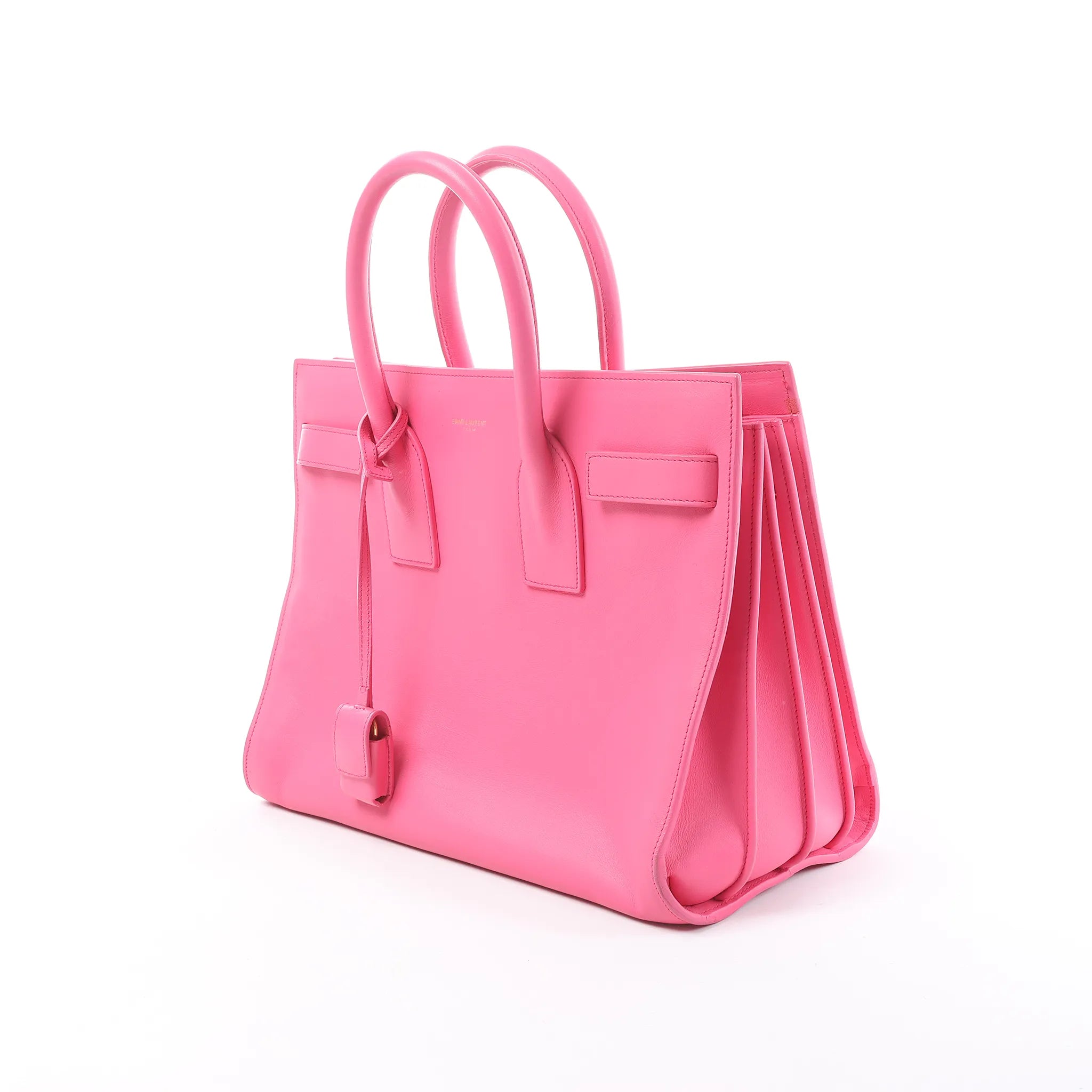 Saint Laurent Paris Sac de Jour Leather Handbag in Pink 324823