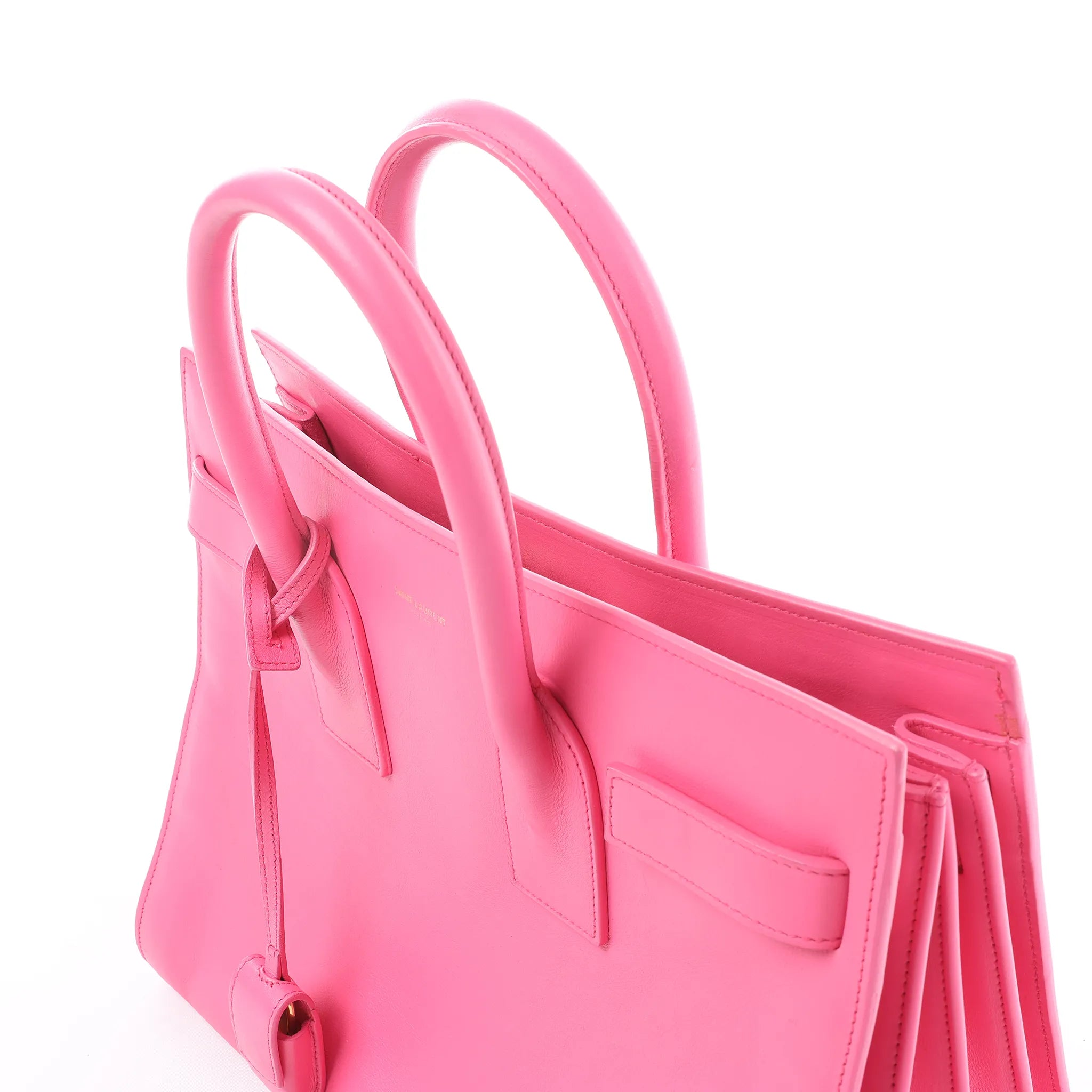 Saint Laurent Paris Sac de Jour Leather Handbag in Pink 324823