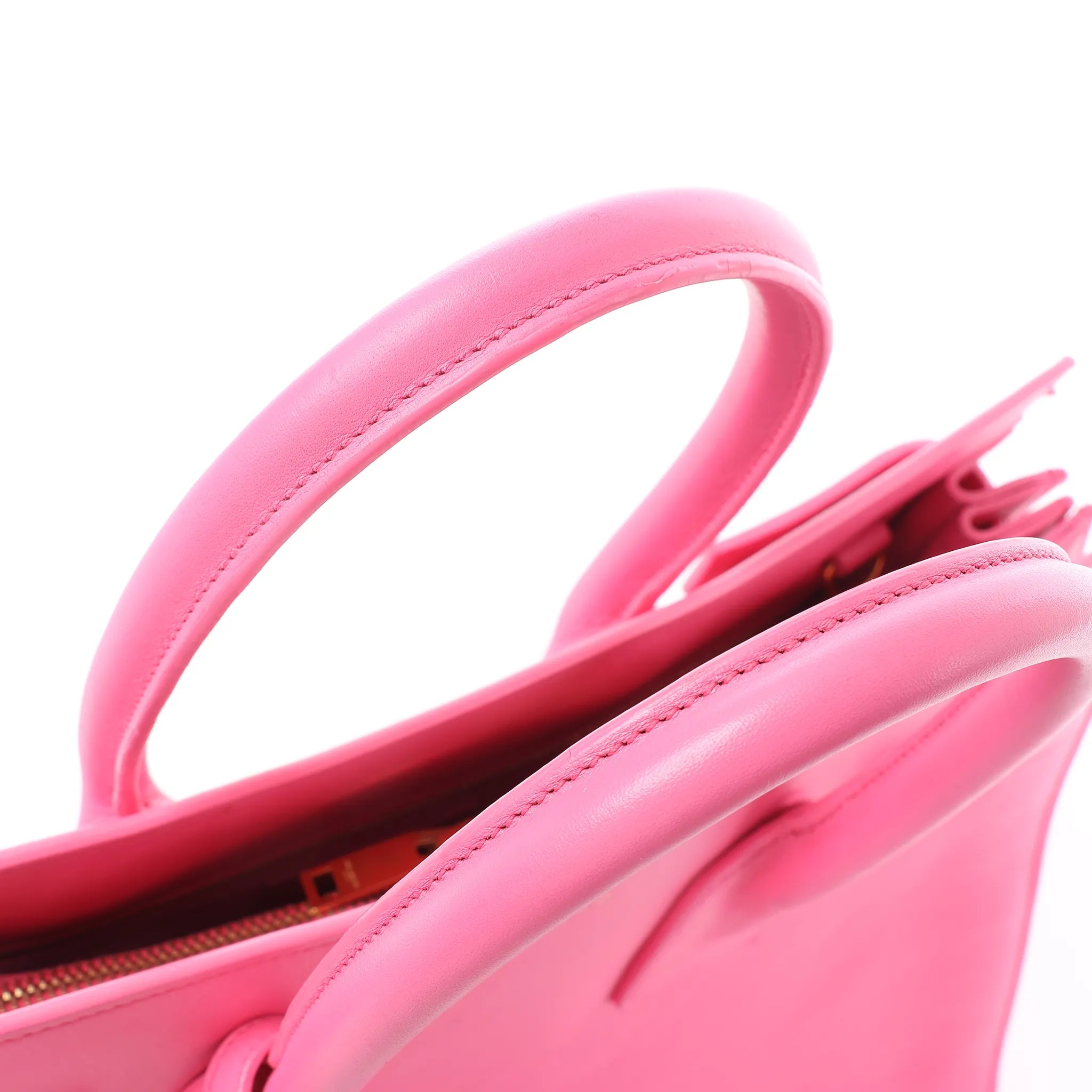 Saint Laurent Paris Sac de Jour Leather Handbag in Pink 324823