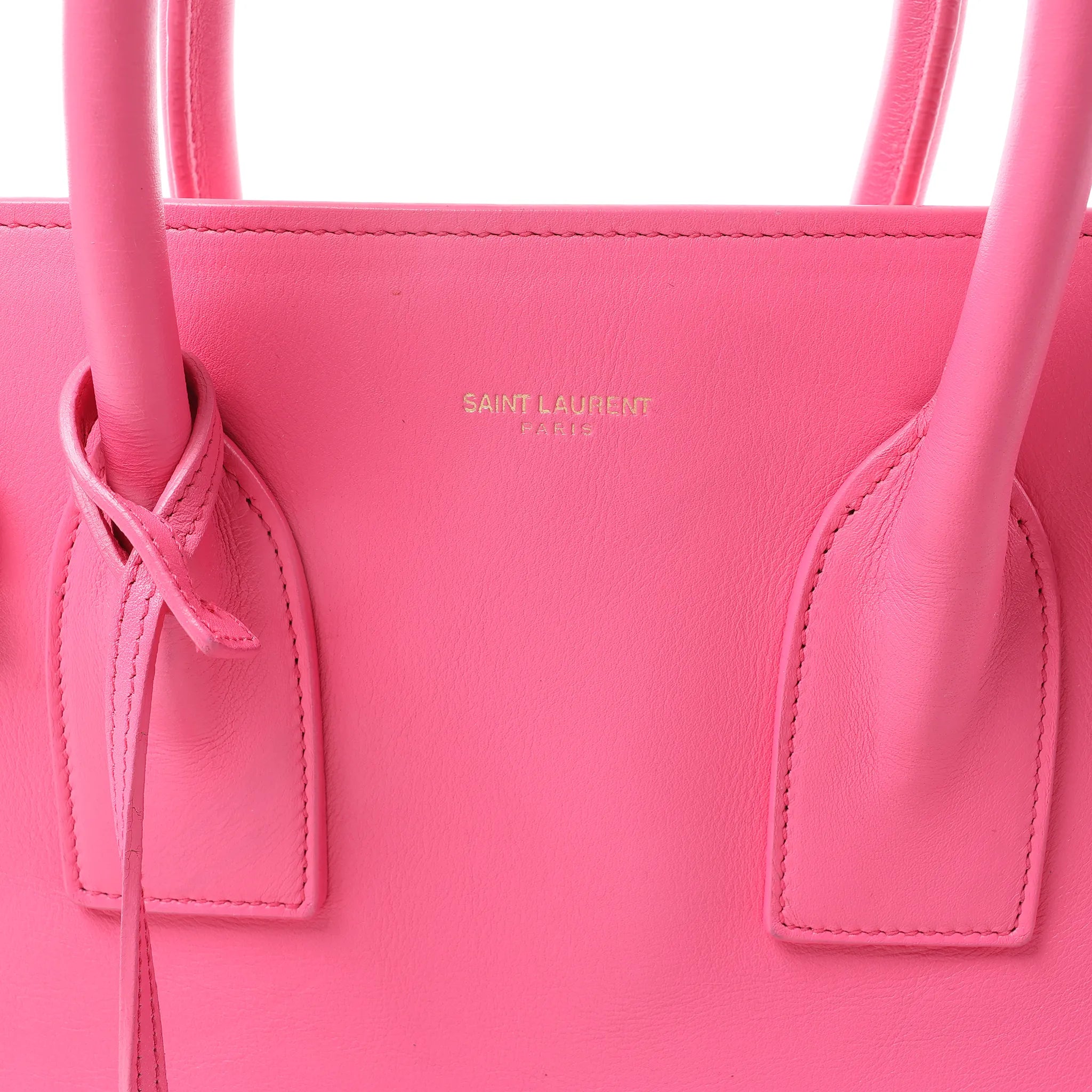 Saint Laurent Paris Sac de Jour Leather Handbag in Pink 324823