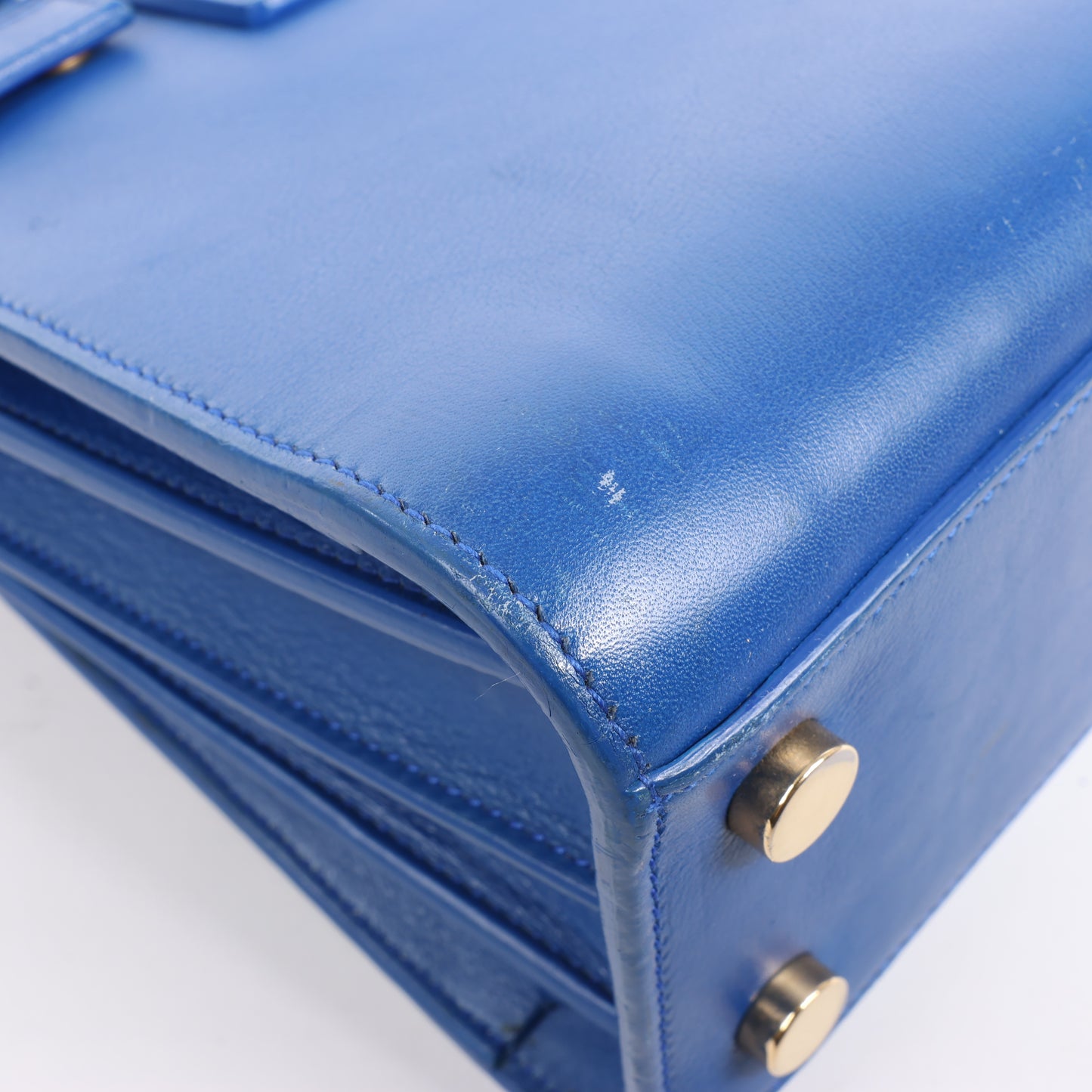 Saint Laurent Paris Sac de Jour Leather 2Way Handbag in Blue 340778