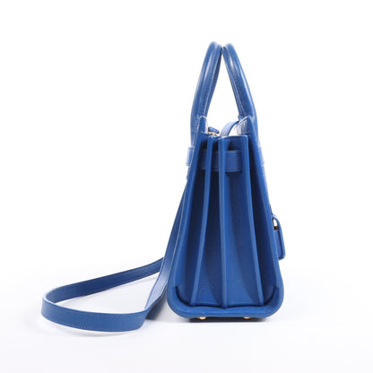 Saint Laurent Paris Sac de Jour Leather 2Way Handbag in Blue 340778