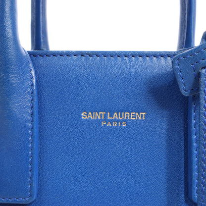 Saint Laurent Paris Sac de Jour Leather 2Way Handbag in Blue 340778