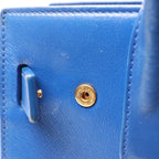 Saint Laurent Paris Sac de Jour Nano Leather 2Way Handbag Blue 340778