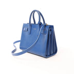 Saint Laurent Paris Sac de Jour Nano Leather 2Way Handbag Blue 340778