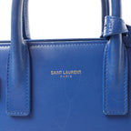 Saint Laurent Paris Sac de Jour Nano Leather 2Way Handbag Blue 340778