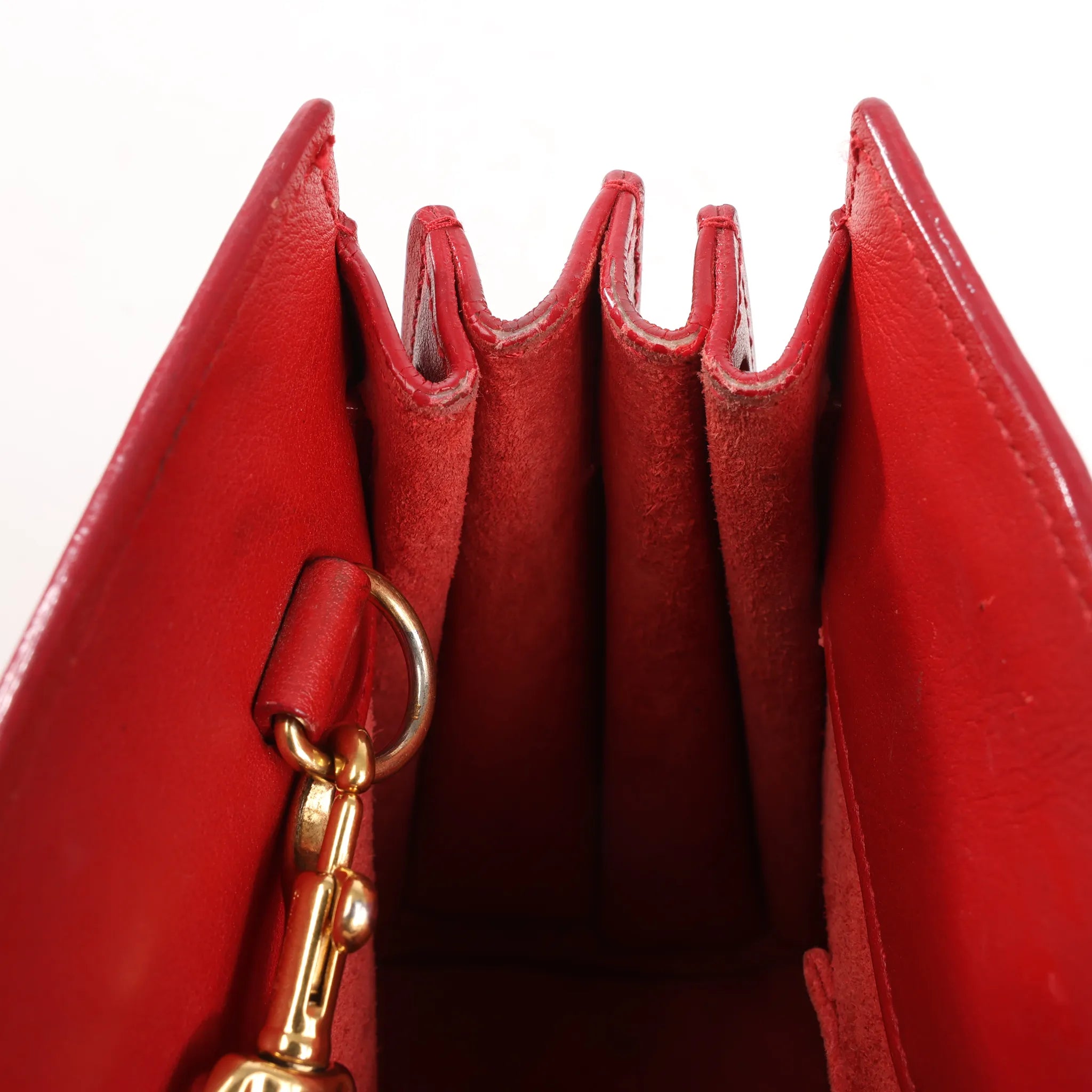 Saint Laurent Paris Sac de Jour Nano Leather 2Way Handbag Red 340778