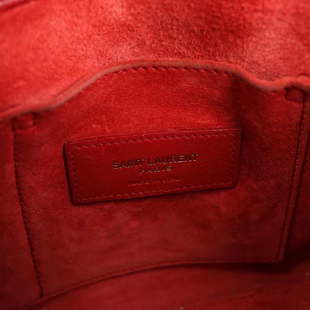 Saint Laurent Paris Sac de Jour Nano Leather 2Way Handbag Red 340778