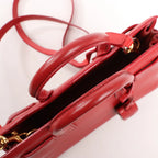 Saint Laurent Paris Sac de Jour Nano Leather 2Way Handbag Red 340778
