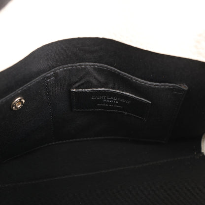 Saint Laurent Paris Sac de Jour Nano Leather 2Way Handbag White 340778