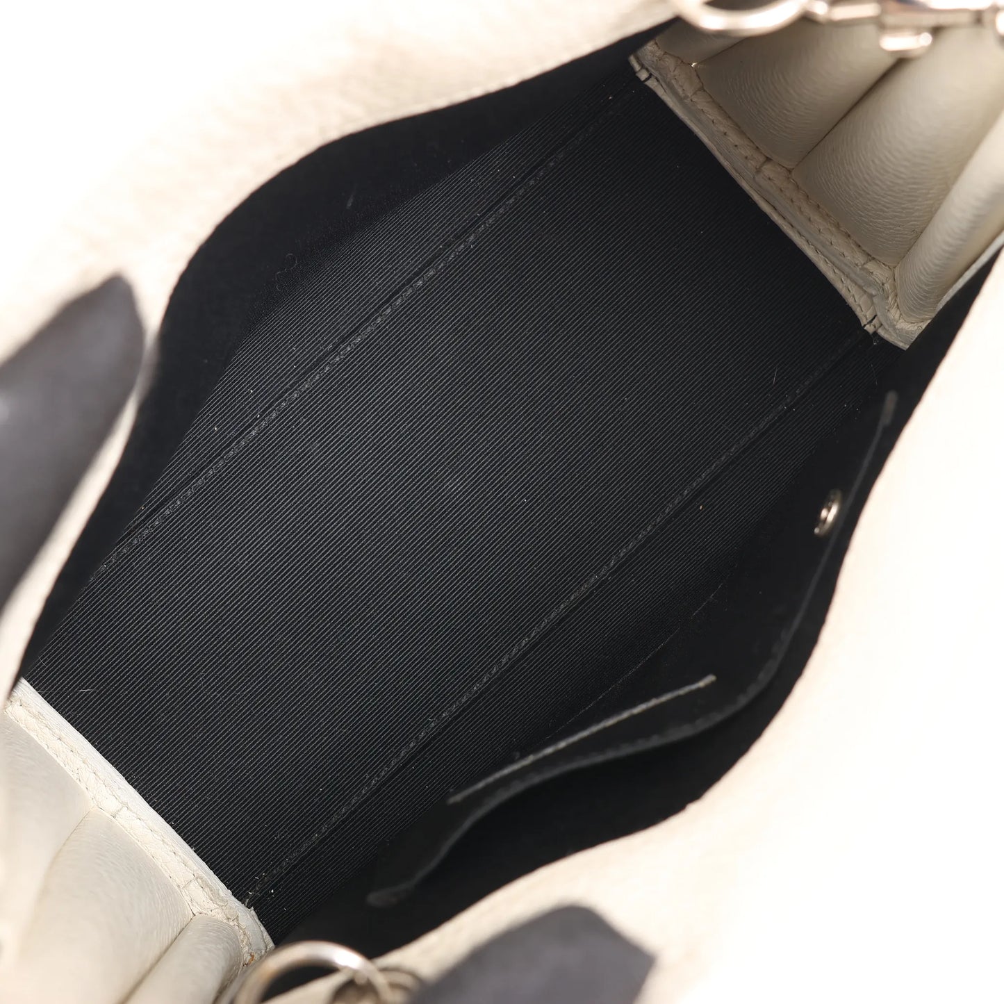 Saint Laurent Paris Sac de Jour Nano Leather 2Way Handbag White 340778