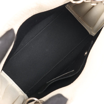 Saint Laurent Paris Sac de Jour Nano Leather 2Way Handbag White 340778