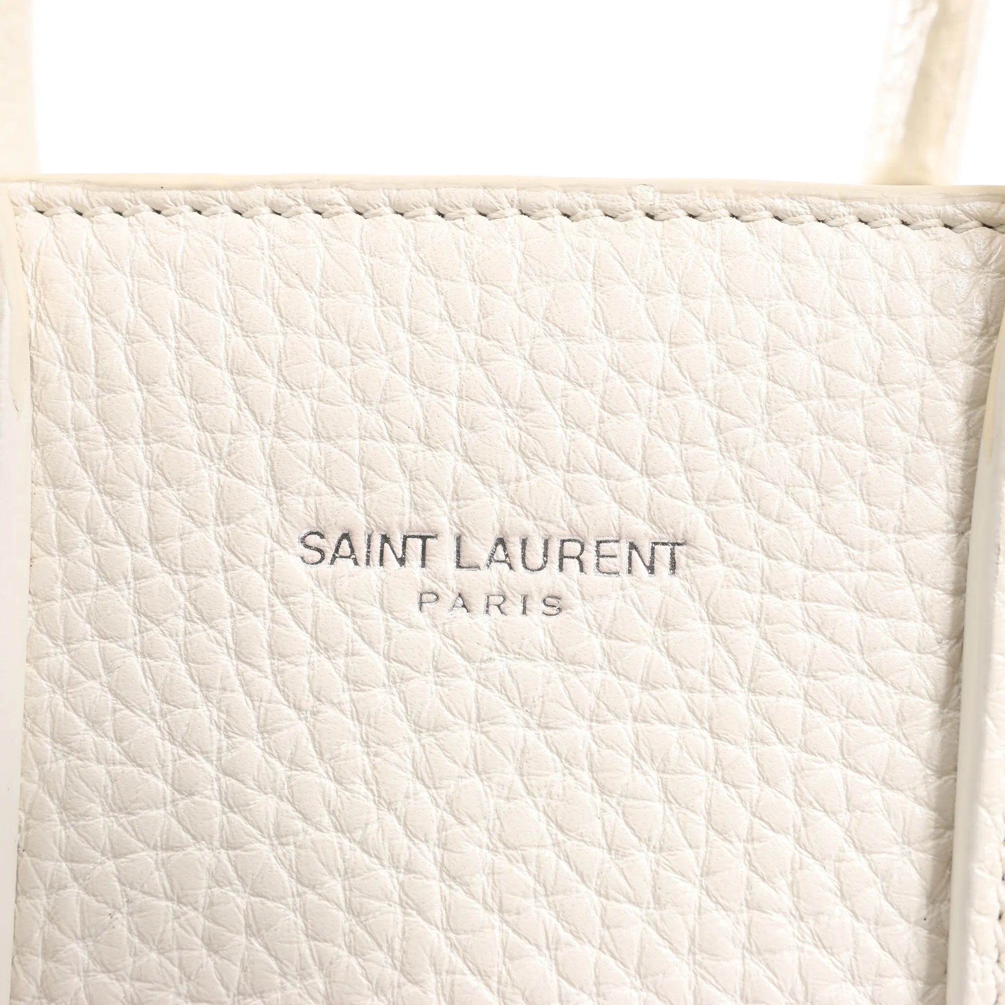 Saint Laurent Paris Sac de Jour Nano Leather 2Way Handbag White 340778