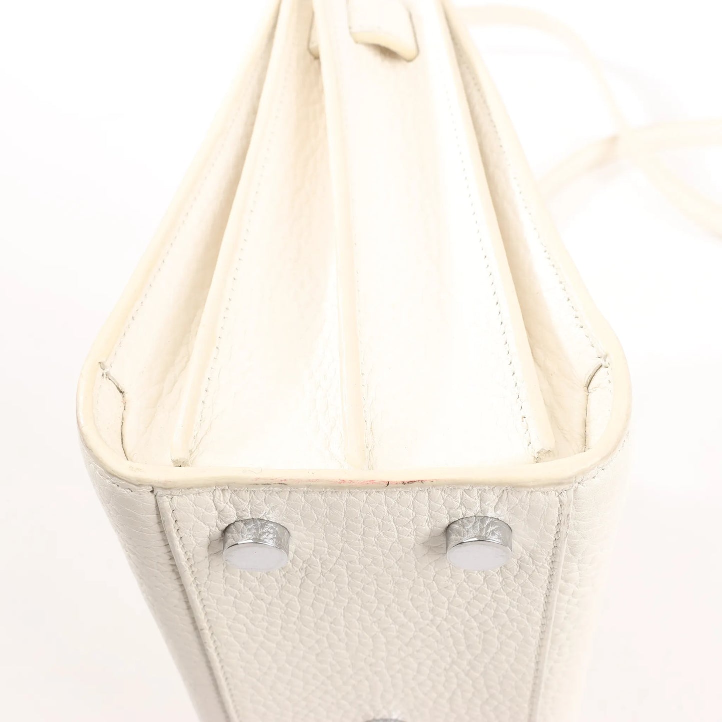 Saint Laurent Paris Sac de Jour Nano Leather 2Way Handbag White 340778