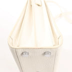 Saint Laurent Paris Sac de Jour Nano Leather 2Way Handbag White 340778