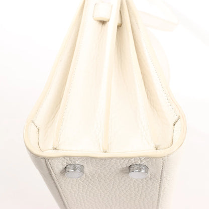 Saint Laurent Paris Sac de Jour Nano Leather 2Way Handbag White 340778