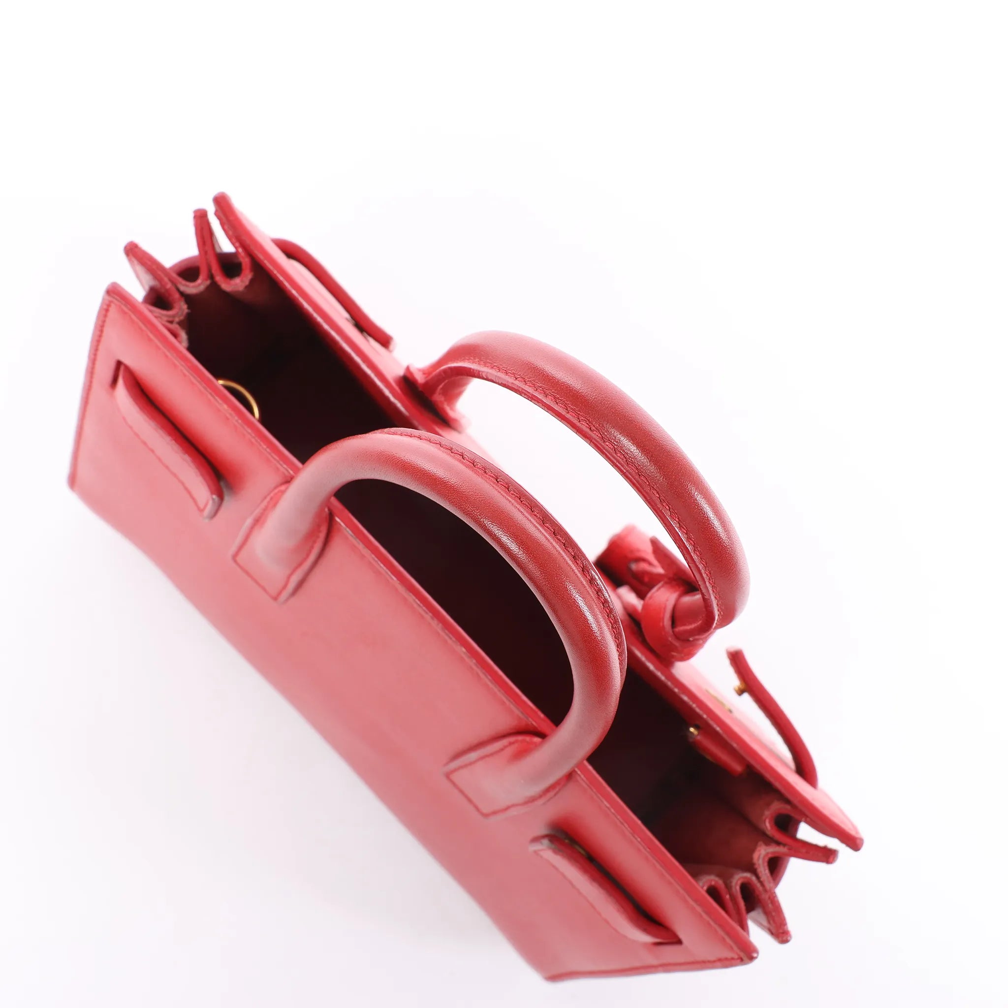 Saint Laurent Paris Sac de Jour Nano Leather Handbag in Red