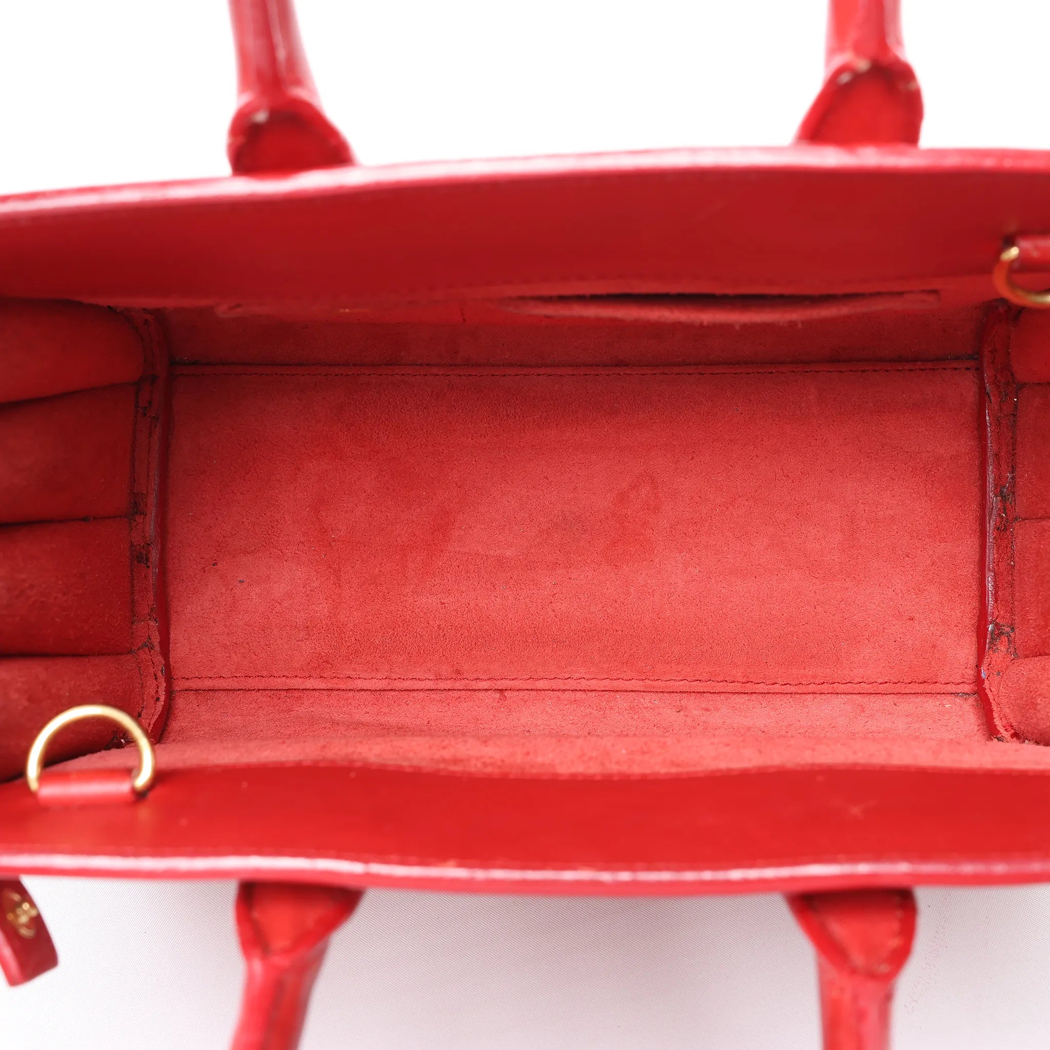 Saint Laurent Paris Sac de Jour Nano Leather Handbag in Red