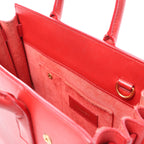 Saint Laurent Paris Sac de Jour Nano Leather Handbag in Red