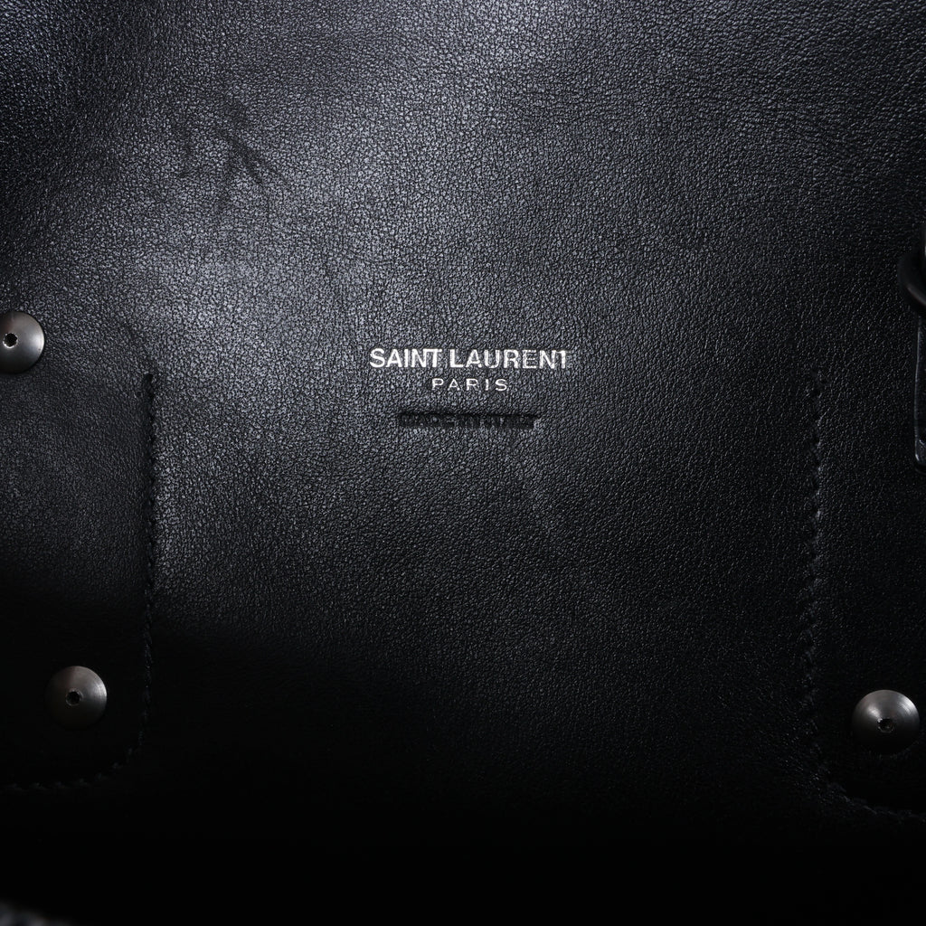 Bolso de mano de piel Sac de Jour de Saint Laurent Paris en color burdeos 347543