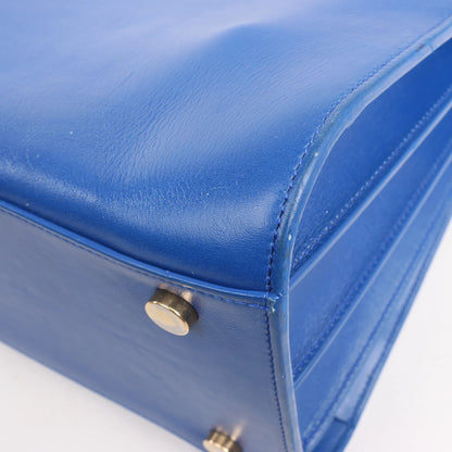 Saint Laurent Paris Sac de Jour Leather 2way Handbag in Blue 355153