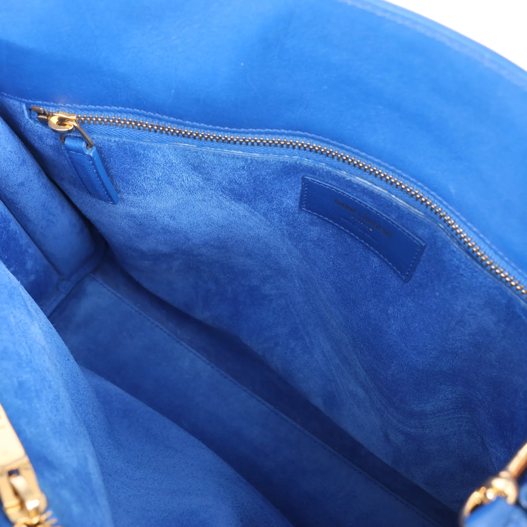 Saint Laurent Paris Sac de Jour Leather 2way Handbag in Blue 355153