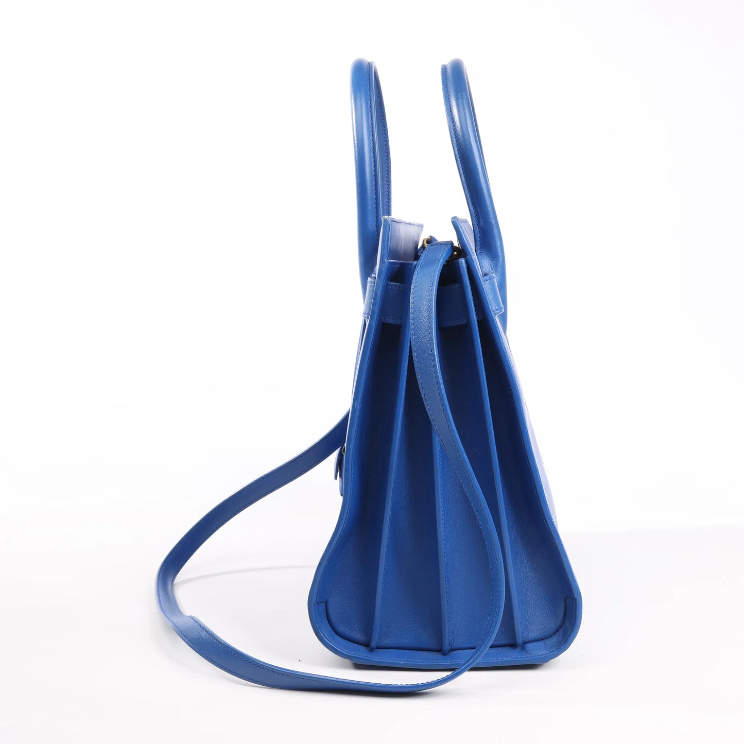 Saint Laurent Paris Sac de Jour Leather 2way Handbag in Blue 355153