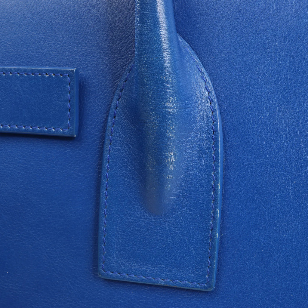Saint Laurent Paris Sac de Jour Leather 2way Handbag in Blue 355153
