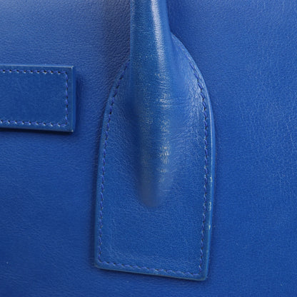 Saint Laurent Paris Sac de Jour Leather 2way Handbag in Blue 355153