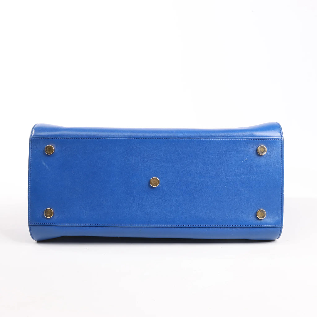Saint Laurent Paris Sac de Jour Leather 2way Handbag in Blue 355153