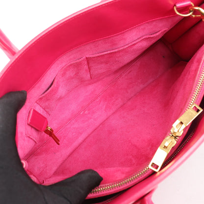 Saint Laurent Paris Sac de Jour Leather 2way Handbag in Pink 355153