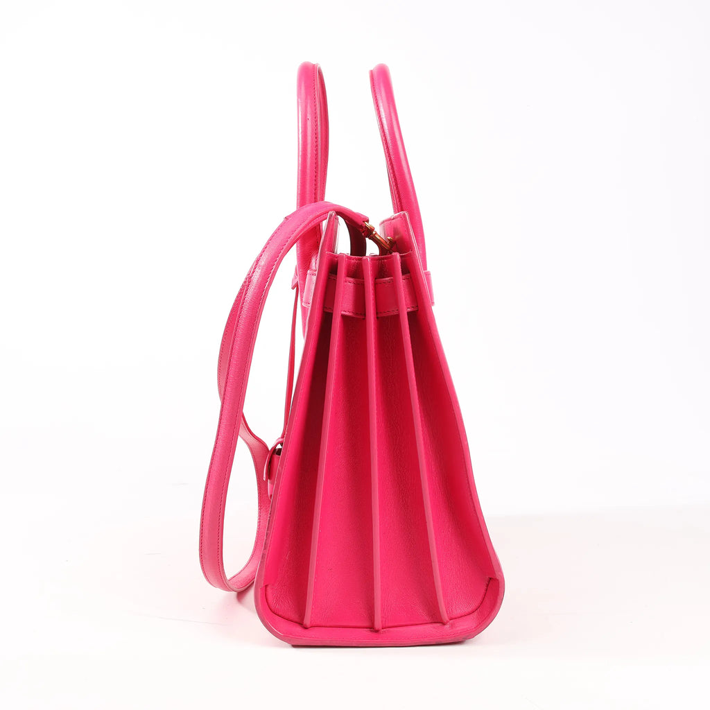 Saint Laurent Paris Sac de Jour Leather 2way Handbag in Pink 355153