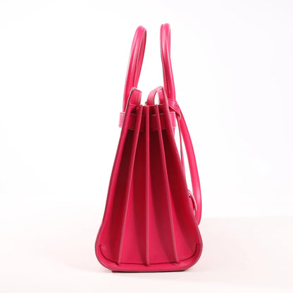 Saint Laurent Paris Sac de Jour Leather 2way Handbag in Pink 355153