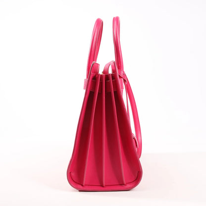 Saint Laurent Paris Sac de Jour Leather 2way Handbag in Pink 355153