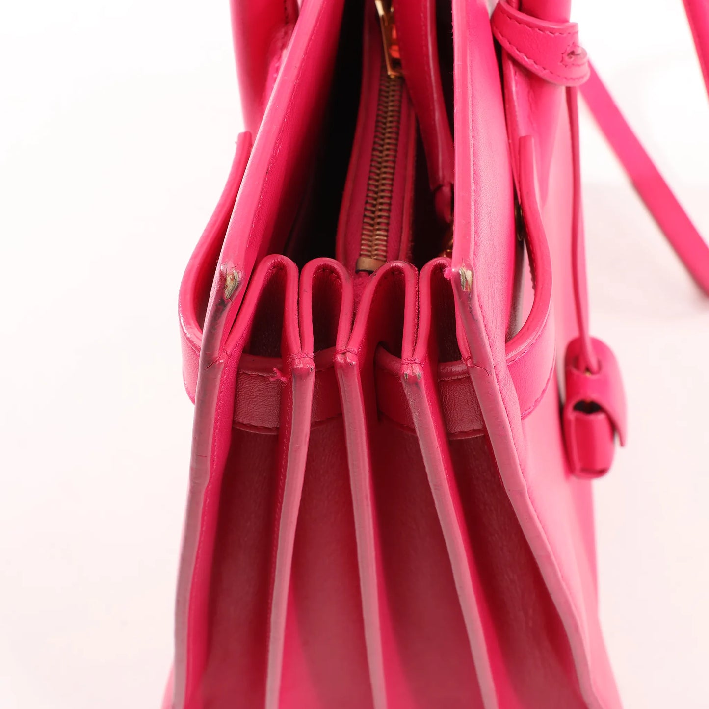 Saint Laurent Paris Sac de Jour Leather 2way Handbag in Pink 355153