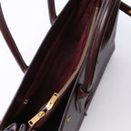 Saint Laurent Paris Sac de Jour Leather Handbag in Burgundy 347543
