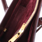 Saint Laurent Paris Sac de Jour Leather Handbag in Burgundy 347543