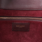 Saint Laurent Paris Sac de Jour Leather Handbag in Burgundy 347543