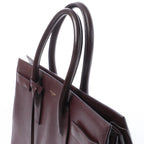 Saint Laurent Paris Sac de Jour Leather Handbag in Burgundy 347543