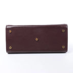 Saint Laurent Paris Sac de Jour Leather Handbag in Burgundy 347543