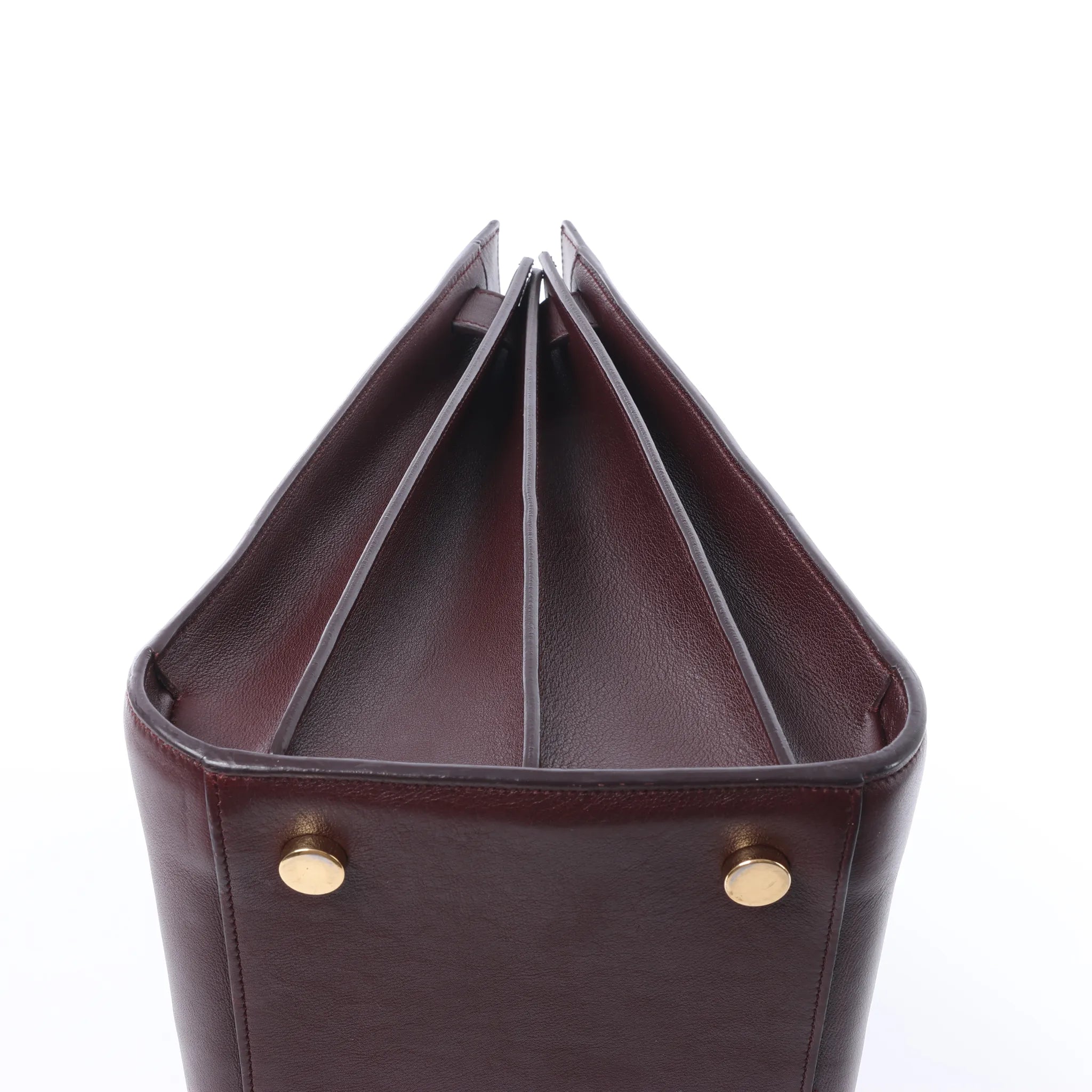 Saint Laurent Paris Sac de Jour Leather Handbag in Burgundy 347543