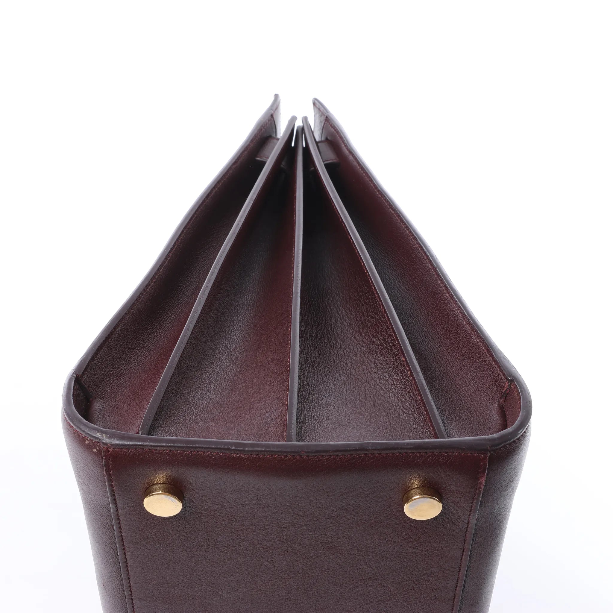 Saint Laurent Paris Sac de Jour Leather Handbag in Burgundy 347543