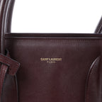Saint Laurent Paris Sac de Jour Leather Handbag in Burgundy 347543