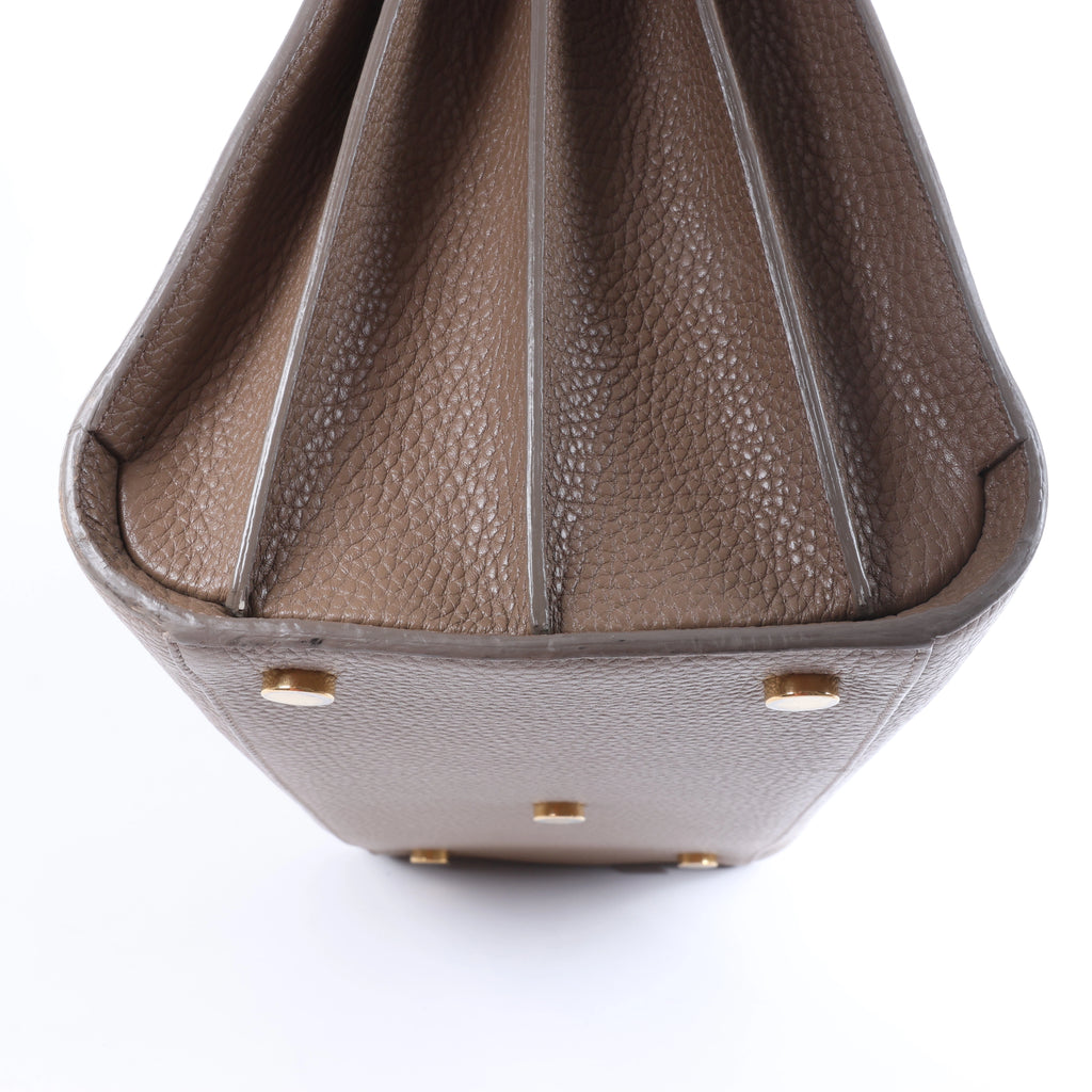 Saint Laurent Paris Sac de Jour Leather Handbag in Brown