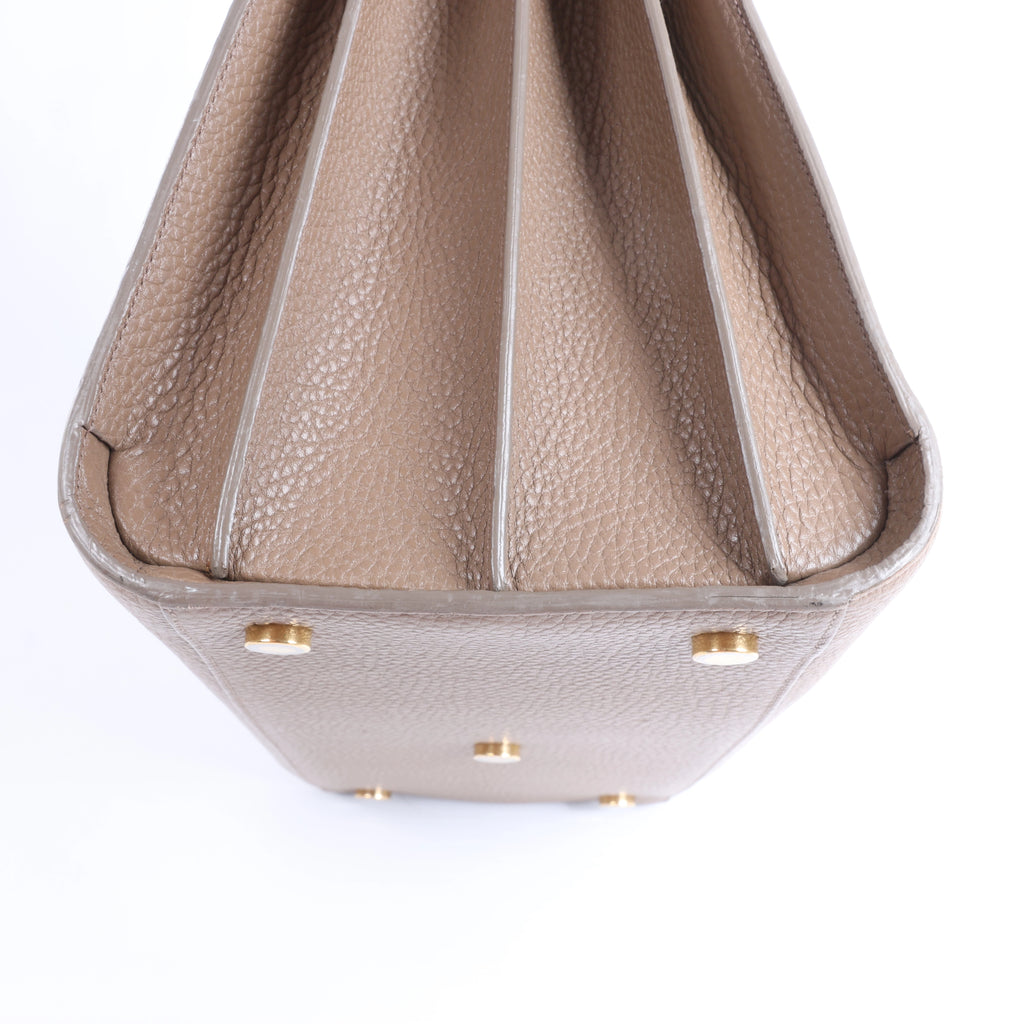 Saint Laurent Paris Sac de Jour Leather Handbag in Brown