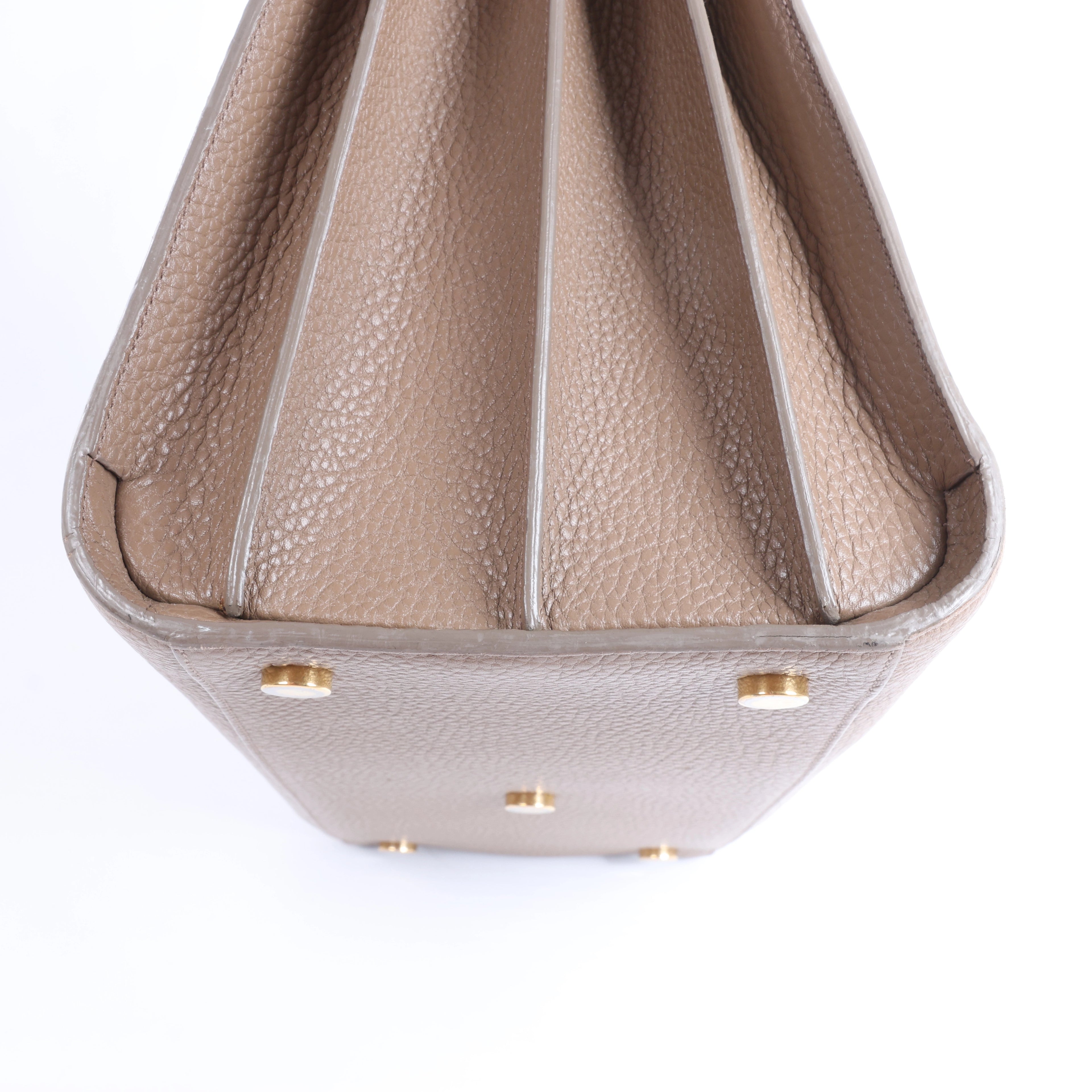 Saint Laurent Paris Sac de Jour Leather Handbag in Brown