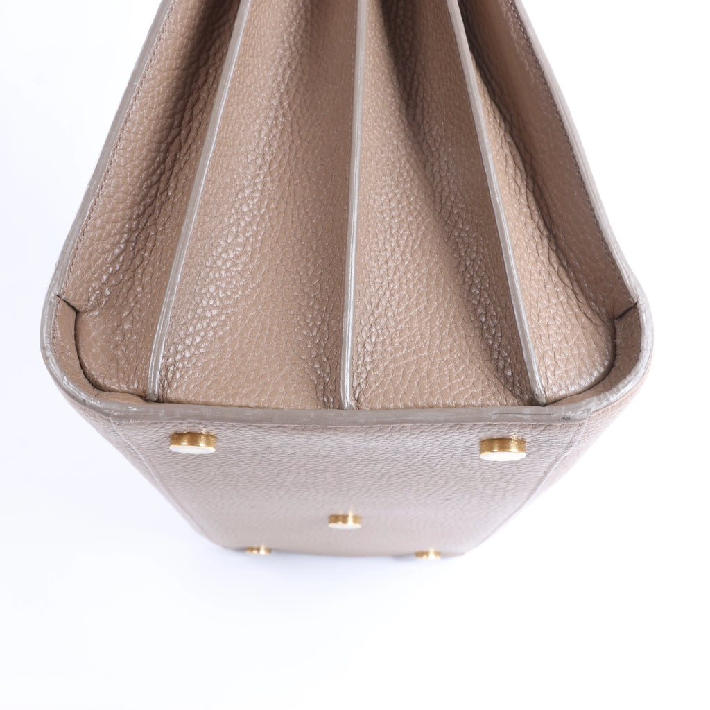 Saint Laurent Paris Sac de Jour Leather Handbag in Brown